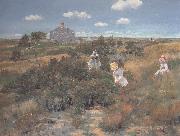 William Merrit Chase The Bayberry Bush oil painting artist